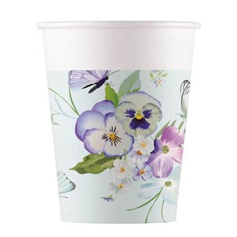 Imagens de Vasos Mariposas y flores cartón (8 unidades)