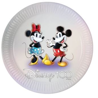 Imagens de Platos Disney Aniversario 100 años cartón (8 unidades)