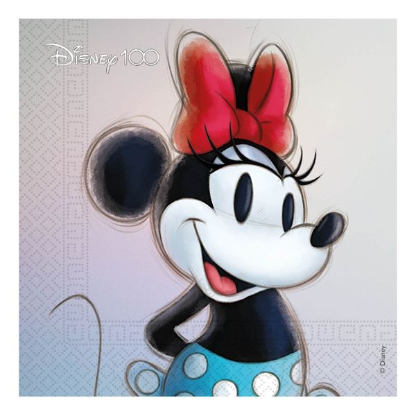 Imagen de Servilletas Disney Aniversario 100 Años Minnie papel 33cm (20 unidades)
