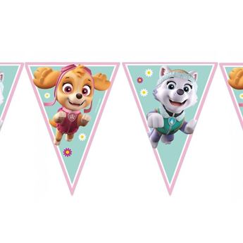 Imagen de Banderín de Patrulla Canina Skye y Everest plástico (2,30m) 