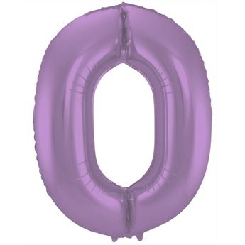 Imagen de Globo Número 0 Morado Gigante (86cm) 
