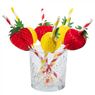Imagen de Pajitas Fresa y Piña papel 20 cm (6 uds)