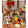Imagen de Pajitas Fresa y Piña papel 20 cm (6 uds)