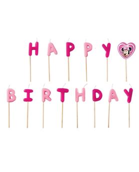 Imagen de Velas Happy Birthday Minnie Mouse
