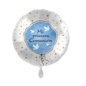 8 Globos de Comunión Personalizables Azul de 28cm