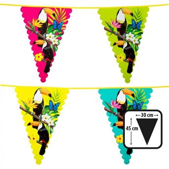 Imagen de Banderín Tropical Tucán XXL plástico 45cm x 30cm (6m)