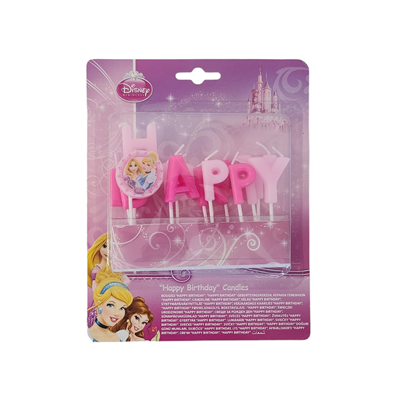Imagen de Velas Happy Birthday Princesas Disney