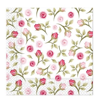 Imagen de Servilletas Rosas Rosa Floral (20 uds)