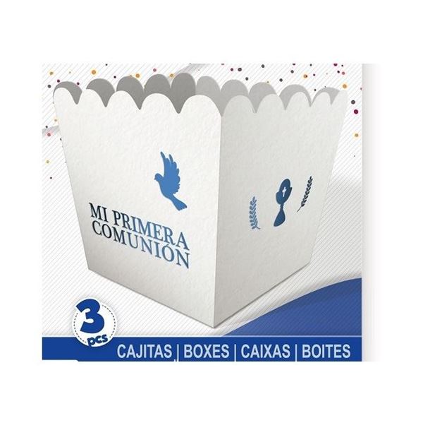 Imagen de Bol Palomitas Mi Primera Comunión Azul pequeñas (3 uds)