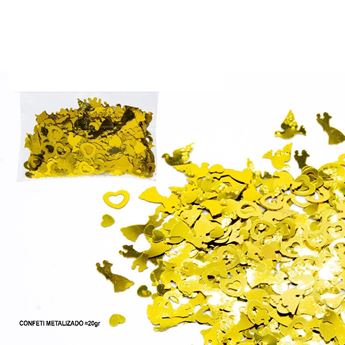 Imagen de Confeti Novios Dorado (20g)