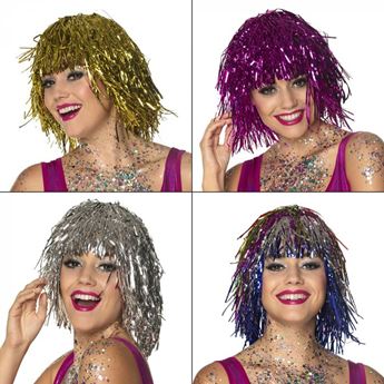 Imagens de Peluca Metalizada Fiesta Surtida Superior (1 ud) 