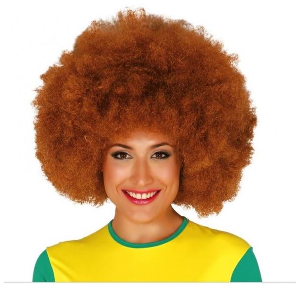 Imagen de Peluca Afro Castaña Extra-Grande