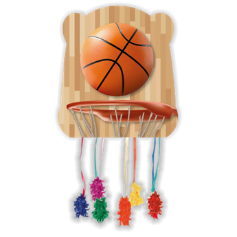 Imagen de Piñata Baloncesto cartón pequeña 33cm