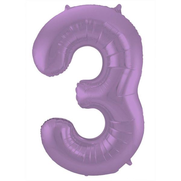 Imagens de Globo Número 3 Morado Gigante (86cm)