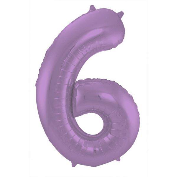 Imagens de Globo Número 6 Morado Gigante (86cm)