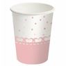 Imagen de Vasos Rosa con Blanco Corazones cartón (8 unidades)