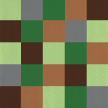Imagen de Servilletas Minecraft TNT papel 33cm (20 unidades)