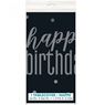 Picture of Mantel Happy Birthday Negro y Plata plástico