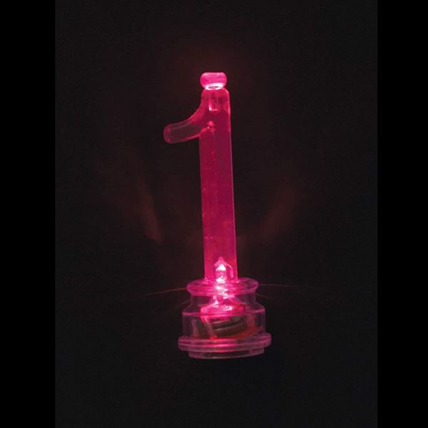 Imagens de Vela con luz Número 1 Multicolor Intermitente