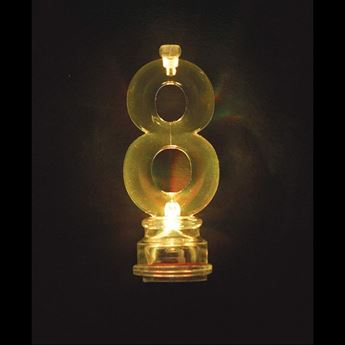 Imagen de Vela con luz Número 8 Multicolor Intermitente