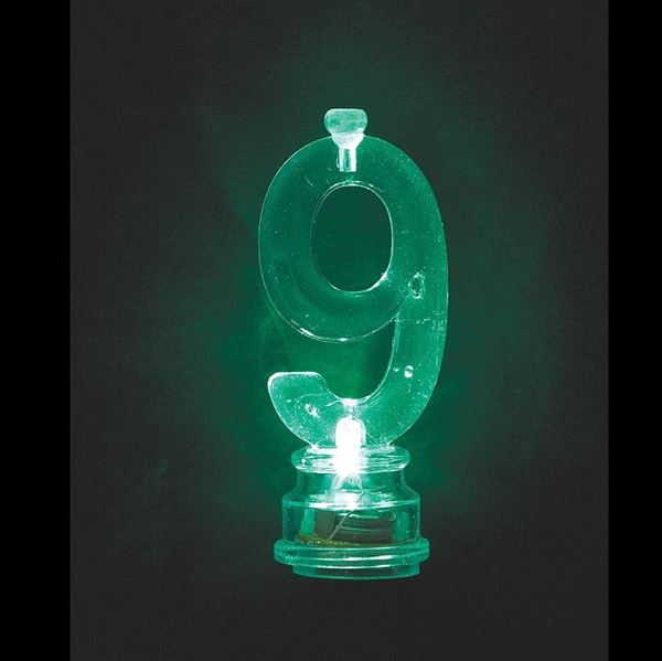 Imagens de Vela con luz Número 9 Multicolor Intermitente