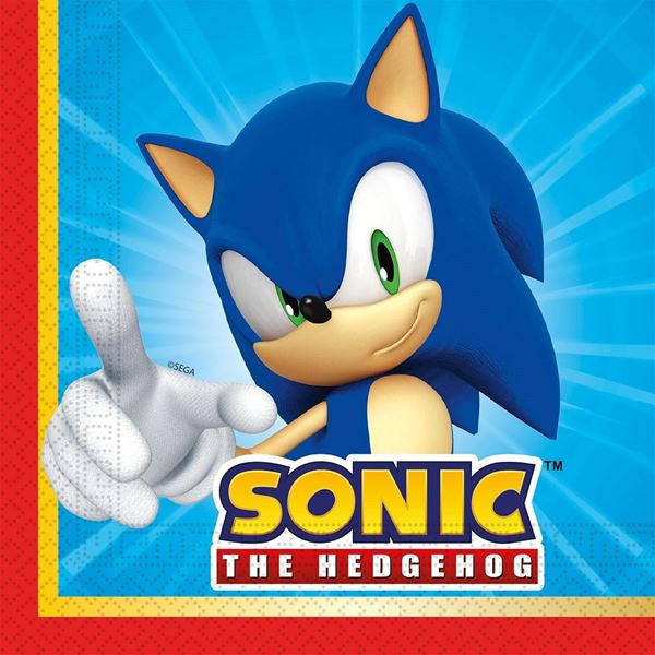 Picture of Servilletas de Sonic SEGA papel 33cm (20 unidades)