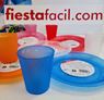 Picture of Plato Azul plástico Reutilizable (21cm) 