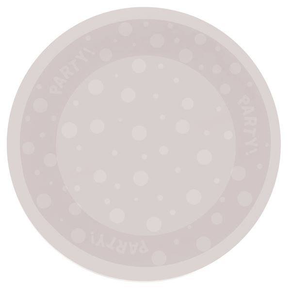 Imagens de Plato Blanco Plástico Reutilizable 21cm 