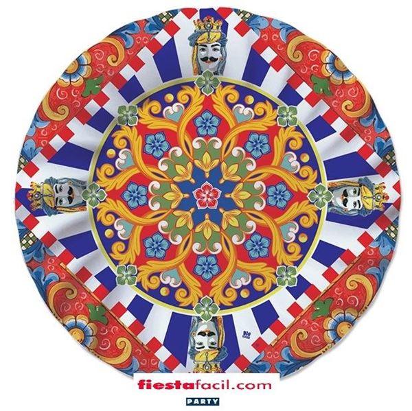 Imagen de Platos Sicilia cartón 25cm (8 uds)