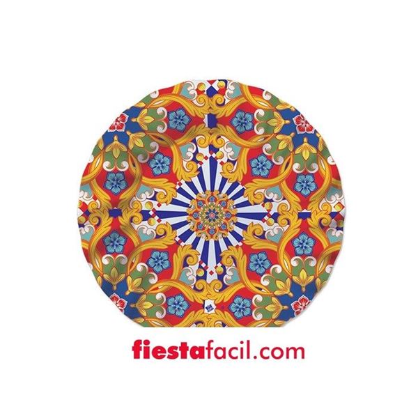 Picture of Platos Sicilia cartón 20cm (8 uds)