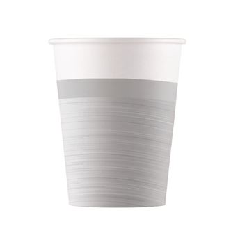 Imagen de Vasos Plateados Veteados cartón (8 uds.)