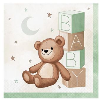 Imagen de Servilletas Osito de Peluche papel 33cm (16 unidades)