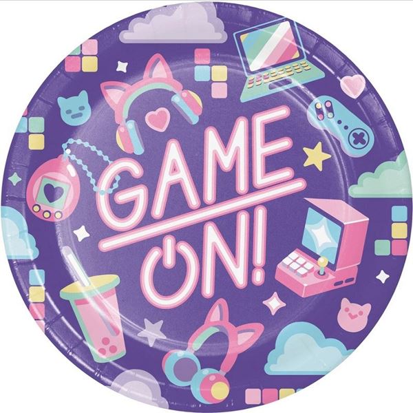 Imagen de Platos Game Party cartón 22cm (8 unidades)