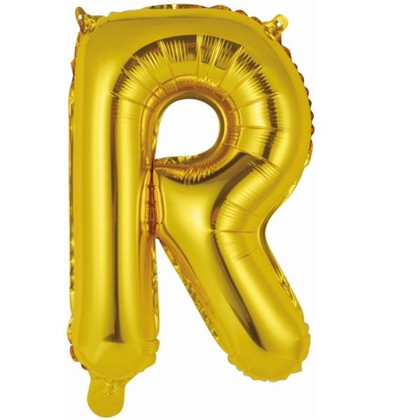 Picture of Globo Letra R Dorada Mini