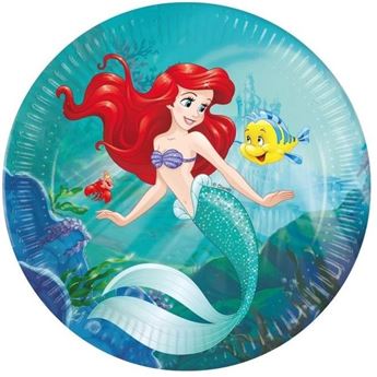 Picture of Platos de la Sirenita Ariel Disney cartón 23cm (8 unidades)