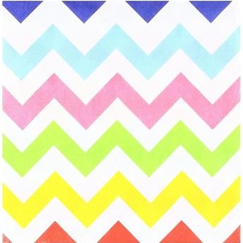Imagen de Servilletas Chevron Colores (16 uds)
