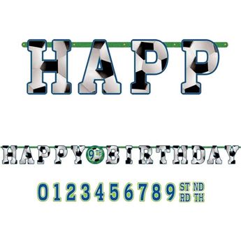 Imagens de Guirnalda Happy Birthday Fútbol Personalizable  (3,2m)