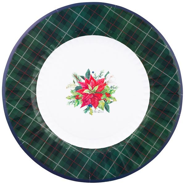 Imagen de Bajoplatos Maxi Navidad Escocés cartón 33cm (6 uds)