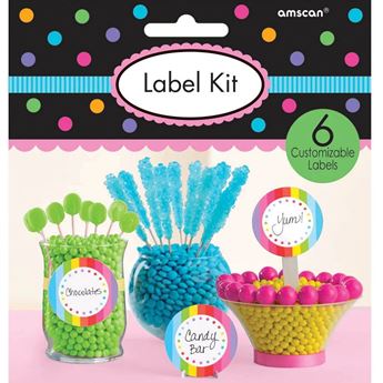 Imagen de Etiquetas Candy Bar Colores (6 uds.)