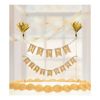 Imagens de Topper Tarta Banderín Happy Birthday
