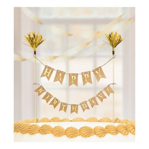 Imagens de Topper Tarta Banderín Happy Birthday