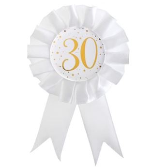 Picture of Chapa Escarapela 30 Años Blanca Dorada