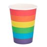 Imagen de Vasos Arcoíris Orgullo LGBT cartón 210ml (8 unidades)