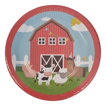 Imagen de Platos Mi Granja Infantil cartón 23cm (8 uds.)