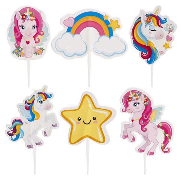 Imagen de Topper Cake Unicornio Mágico (30uds.)