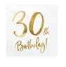 Picture of Servilletas 30 Cumpleaños Dorados 33cm (20 uds.)