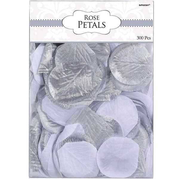 Picture of Pétalos Blancos y Plata de Tela (300 pzas.)