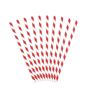 Imagen de Pajitas con Rayas Rojas papel (10 unidades)