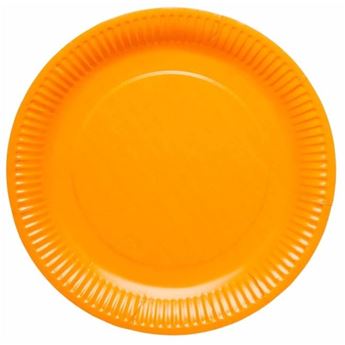 Imagen de Platos Naranja Orange cartón 23cm (8 unidades)