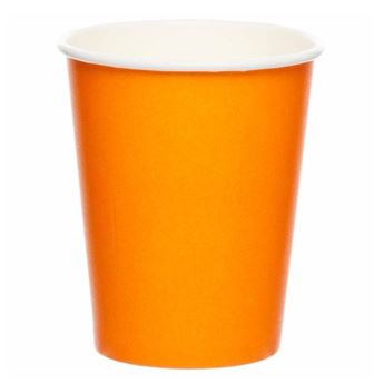 Imagen de Vasos Naranja Orange cartón 227ml (8 unidades)